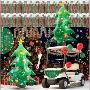 New 5ft Christmas Golf Cart Decoration Kit